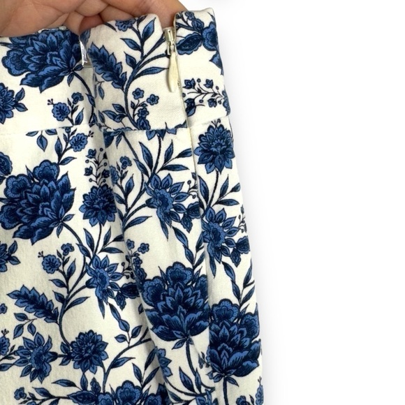 Talbots Chatham Straight Leg Ankle Pants, Blue/White Vibrant Floral, Size 10P - Picture 11 of 14